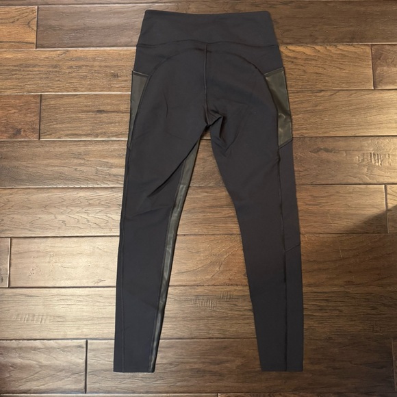 Athleta Gleam Faux Leather Leggings with Pockets - Women’s Medium - Picture 2 of 10
